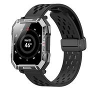 Blueshaweu Bracelet compatible avec Blackview W60 2,01" - En silicone souple - Double magnétique - Réglable - Compatible avec la montre connectée IOWODO W60 et Blackview W60, Große, Silicone, Pas de