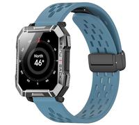 Blueshaweu Bracelet compatible avec Blackview W60 2,01" - En silicone souple - Double magnétique - Réglable - Compatible avec la montre connectée IOWODO W60 et Blackview W60, Große, Silicone, Pas de