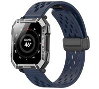 Blueshaweu Bracelet compatible avec Blackview W60 2,01" - En silicone souple - Double magnétique - Réglable - Compatible avec la montre connectée IOWODO W60 et Blackview W60, Große, Silicone, Pas de