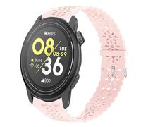 Blueshaweu Bracelet Compatible avec COROS Pace 3 20mm/22mm Smartwatch pour Femmes Filles,Silicone Sport Bracelet Souple Mince Dentelle Respirant Braceletpour (22mm, Rose)