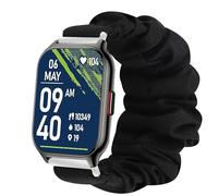Blueshaweu Bracelet Compatible avec Don erton Smartwatch,en Tissu Imprimé Élastique Bracelet de Montre du ZOSKVEE/Popglory P95 2,01" Pouces Smart Watch (Noir)