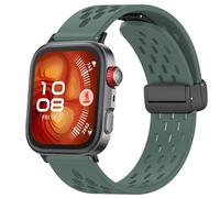 Blueshaweu Bracelet compatible avec Huawei Watch Fit 4, magnétique, réglable, respirant, bracelet de rechange en silicone, compatible avec Huawei Watch Fit 4 Pro, Fit 4, Große, Silicone, Pas de gemme