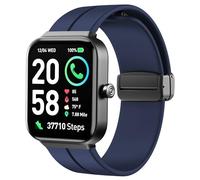 Blueshaweu Bracelet compatible avec montre intelligente IDW15 1,8", en silicone souple, double magnétique, réglable, compatible avec la montre connectée Fitpolo IDW15, Parsonver IDW15, Aeac IDW15