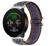 Blueshaweu Bracelet Compatible avec Polar 20mm,22mm Smart Watch,Bracelet Sport de en Nylon en Élastiques,Fermeture en acier inoxydable de haute qualité (20mm, Fleurs violettes)