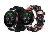 Blueshaweu Bracelet Compatible avec Polar Smartwatch,en Tissu Imprimé Élastique Bracelet de Montre du Polar Unite/Ignite/Ignite 2/Ignite 3/Pacer Smart Watch (20mm, Noir+Fleurs noires)