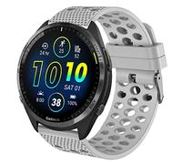 Blueshaweu Bracelet Compatible pour Garmin Forerunner 965, Respirant Sport Silicone Bracelet De Compatible pour Montres connectées Garmin Forerunner 265/Forerunner 965 46mm Smartwatch (Gris)