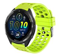 Blueshaweu Bracelet Compatible pour Garmin Forerunner 965, Respirant Sport Silicone Bracelet De Compatible pour Montres connectées Garmin Forerunner 265/Forerunner 965 46mm Smartwatch (Vert)