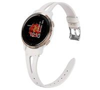 Blueshaweu Bracelet Compatible pour Garmin Venu 2S Cuir Véritable Bande de Montre Remplacement pour Venu 2S / Venu 2 (Blanc)