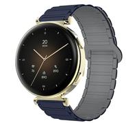 Blueshaweu Bracelet de 18 mm compatible avec la montre intelligente Hama 7000 1,32" - En silicone souple - Entièrement magnétique - Compatible avec la montre intelligente Hama 7000, Große, Silicone