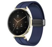 Blueshaweu Bracelet de 18 mm compatible avec la montre intelligente Hama 7000 1,32" - En silicone souple - Double magnétique - Réglable - Compatible avec la montre intelligente Hama 7000, Große
