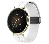 Blueshaweu Bracelet de 18 mm compatible avec la montre intelligente Hama 7000 1,32" - En silicone souple - Double magnétique - Réglable - Compatible avec la montre intelligente Hama 7000, Große