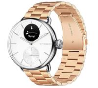 Blueshaweu Bracelet de 18 mm et 20 mm compatible avec la montre intelligente Withings, bracelet de montre classique en acier inoxydable pour ScanWatch 2 38 mm/ScanWatch 2 42 mm
