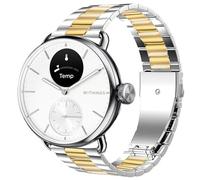 Blueshaweu Bracelet de 18 mm et 20 mm compatible avec la montre intelligente Withings, bracelet de montre classique en acier inoxydable pour ScanWatch 2 38 mm/ScanWatch 2 42 mm