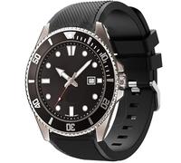 Blueshaweu Bracelet de 22 mm compatible avec Casio Watch, bracelet de rechange en silicone de sport compatible avec Casio MDV106-1AV / MDV107 / MTP-VD01, Große, Silicone, Pas de pierre précieuse