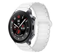 Blueshaweu Bracelet de montre 22 mm compatible avec OnePlus Watch 3, en silicone souple entièrement magnétique réglable, compatible avec OnePlus Watch 3, 2 46 mm, 2R / 1 montre intelligente (blanc)