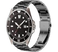 Blueshaweu Bracelet de montre de 18 mm, 20 mm, 22 mm, compatible avec Casio Watch, en acier inoxydable, compatible avec Casio MDV106-1AV / MDV107 / F-91W