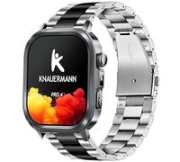 Blueshaweu Bracelet de montre de 18 mm, 20 mm, 22 mm, compatible avec les montres intelligentes Knauermann, en acier inoxydable, compatible avec Knauermann Pro 4 rectangulaire/rond, Lite 4, Pro 4 Mini