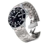 Blueshaweu Bracelet de montre de 22 mm compatible avec Casio MDV106 Watch, bracelet de montre classique en acier inoxydable de haute qualité compatible avec Casio MDV106-1AV / MDV107, Große, Silicone