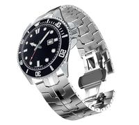 Blueshaweu Bracelet de montre de 22 mm compatible avec Casio MDV106 Watch, bracelet de montre classique en acier inoxydable de haute qualité compatible avec Casio MDV106-1AV / MDV107, Große, Silicone