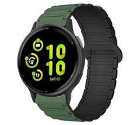Blueshaweu Bracelet de montre entièrement magnétique réglable en silicone de 18 mm, 20 mm, 22 mm, compatible avec Garmin Vivoactive 5/4/4s/3, Venu 3/3s/2/2s/2 Plus/SQ/SQ 2/Forerunner 55/255/255s/265