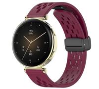 Blueshaweu Bracelet de rechange, 18 mm, compatible avec la montre intelligente Hama 7000 1,32", magnétique, réglable, respirant, en silicone, compatible avec la montre intelligente Hama 7000, Große