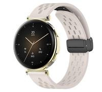 Blueshaweu Bracelet de rechange, 18 mm, compatible avec la montre intelligente Hama 7000 1,32", magnétique, réglable, respirant, en silicone, compatible avec la montre intelligente Hama 7000, Große