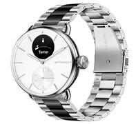 Blueshaweu Bracelet de rechange en acier inoxydable compatible avec montre connectée Withings ScanWatch, 18 mm, 20 mm, pour homme et femme, 18mm