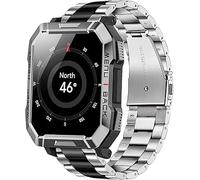 Blueshaweu Bracelet de rechange en acier inoxydable pour montre Blackview 20 mm, 22 mm, compatible avec Blackview, IOWODO W60, W20, R30 Pro, R50, 22mmSize, Acier inoxydable, Pas de gemme