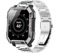 Blueshaweu Bracelet de rechange en acier inoxydable pour montre Blackview 20 mm, 22 mm, compatible avec Blackview, IOWODO W60, W20, R30 Pro, R50, 22mmSize, Acier inoxydable, Pas de gemme
