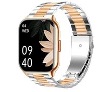 Blueshaweu Bracelet de rechange en acier inoxydable pour montre intelligente Zoskvee 22 mm - Pour homme et femme - Compatible avec ZOSKVEE P95, Popglory P95 5,1 cm/Zoskvee, Huakua G50 4,3 cm