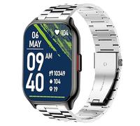 Blueshaweu Bracelet de rechange en acier inoxydable pour montre intelligente Zoskvee 22 mm - Pour homme et femme - Compatible avec ZOSKVEE P95, Popglory P95 5,1 cm/Zoskvee, Huakua G50 4,3 cm