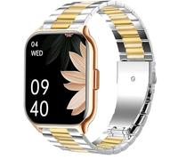 Blueshaweu Bracelet de rechange en acier inoxydable pour montre intelligente Zoskvee 22 mm - Pour homme et femme - Compatible avec ZOSKVEE P95, Popglory P95 5,1 cm/Zoskvee, Huakua G50 4,3 cm