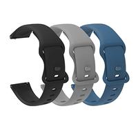 Blueshaweu Bracelet de rechange en silicone souple compatible avec Amazfit Helio Band Smart Band Smart Band Fitness Tracker, 22mm, Silicone, Pas de gemme