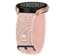 Blueshaweu Bracelet de rechange en silicone souple pour montre intelligente Sekonda - Style bohème - Motif floral - Compatible avec Sekonda Flex,Flex Plus/Motion,Motion Plus, 20 mm, Silicone, Pas de