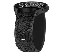 Blueshaweu Bracelet de rechange en silicone souple pour montre intelligente Sekonda - Style bohème - Motif floral - Compatible avec Sekonda Flex,Flex Plus/Motion,Motion Plus, 20 mm, Silicone, Pas de