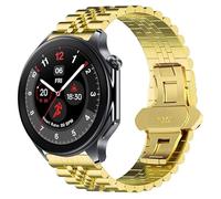 Blueshaweu Bracelet en métal de 22 mm compatible avec OnePlus Watch 3, bracelet réglable en acier inoxydable compatible avec OnePlus Watch 3, 2 46 mm / 2R / 1 montre intelligente (doré)
