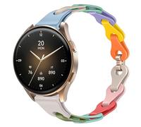 Blueshaweu Bracelet pour femme de 18 mm et 20 mm compatible avec Hama 8900 1,32"/8900 1,43", fin, à une chaînette élégante, en silicone compatible avec la montre intelligente Hama 8900, 20mm, Silicone