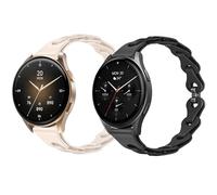 Blueshaweu Bracelet pour femme de 18 mm et 20 mm compatible avec Hama 8900 1,32"/8900 1,43", fin, à une chaînette élégante, en silicone compatible avec la montre intelligente Hama 8900, 20mm, Silicone