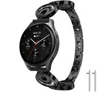 Blueshaweu Bracelet pour femme de 18 mm et 20 mm compatible avec Hama Smartwatch 8900 1,32" / 8900 1,43", en acier inoxydable diamant de qualité supérieure, compatible avec Hama 8900, 18mm, Silicone