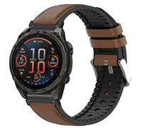 Blueshaweu Bracelet QuickFit de 20 mm, 22 mm, 26 mm, compatible avec Garmin Fenix 8, en cuir et silicone, classique, pour montre Enduro, Fenix, Tactix, Descent, Instinct, Approach, etc, 20MM