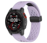 Blueshaweu Bracelet QuickFit pour Garmin Fenix 8, 20 mm, 22 mm, 26 mm, en silicone souple respirant, double magnétique, réglable, pour montre Fenix 8 43 mm/47 mm/51 mm
