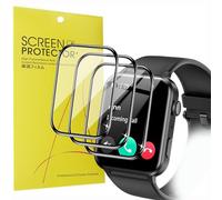 Blueshaweu Compatible avec Blackview Film de protection,protection écran pour Blackview/IOWODO R30 Pro 1,85 Smart Watch,3D couverture complète protection d'écran,HD ultra transparente (3 Packs)