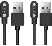 Blueshaweu Compatible avec Rlaineox H30 Chargeur, Magnétique Charging Montre Connectée USB 3,3ft Compatible avec Rlaineox H30 1.91 Inches Smartwatch (2 Pack-Noir+Noir)