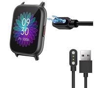 Blueshaweu Compatible avec RUIMEN Smartwatch Charger Chargeur, Blueshaweu Magnétique Charging Montre Connectée USB 3,3ft Compatible avec RUIMEN 1.7”/RUIMEN G20 1.69 Smartwatch (Noir)