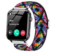 Blueshaweu Compatible Bracelet Compatible avec Blackview/IOWODO R30 Pro 1,85 Pouces Smart Watch,Bracelet Sport de en Nylon en Élastiques,Fermeture en acier inoxydable de haute qualité (Bohème)