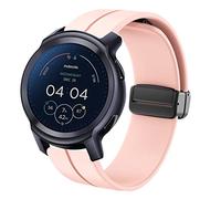Blueshaweu Compatible MOTO 360 Smartwatch Smartwatch,Sport Silicone Replacment Bracelet avec Magnetic Folding Buckle Compatible Motorola MOTO 360 Smartwatch/Moto Watch 100 Smartwatch (Rose)