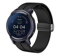 Blueshaweu Compatible MOTO 360 Smartwatch Smartwatch,Sport Silicone Replacment Bracelet avec Magnetic Folding Buckle Compatible Motorola MOTO 360 Smartwatch/Moto Watch 100 Smartwatch (Noir)