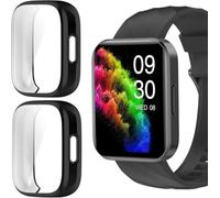 Blueshaweu Coque de protection fine en TPU souple et anti-rayures pour montre connectée Ruimen D1 4,7 cm (noir + noir)