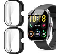 Blueshaweu Coque de protection fine et souple en TPU anti-rayures pour montre connectée Oukitel V2 (noir + noir)