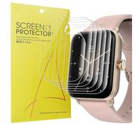 Blueshaweu Lot de 6 films de protection d'écran transparents en TPU flexible pour montre intelligente Hama 6010 1,65" 6010 (transparent)